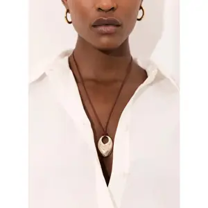 Mint Velvet Gold Tone Rope Pendant Necklace